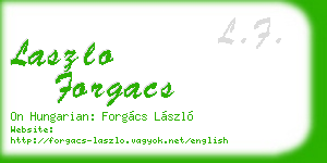 laszlo forgacs business card